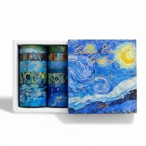New 10 Rolls Van Gogh Watercolor Starry Night Washi Tape Scrapbook Art Design